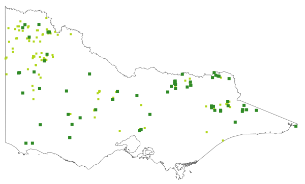 Pterostylis mutica (distribution map)