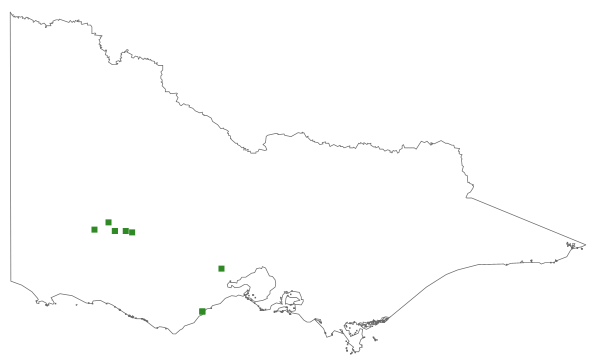 Bryum sullivanii (distribution map)