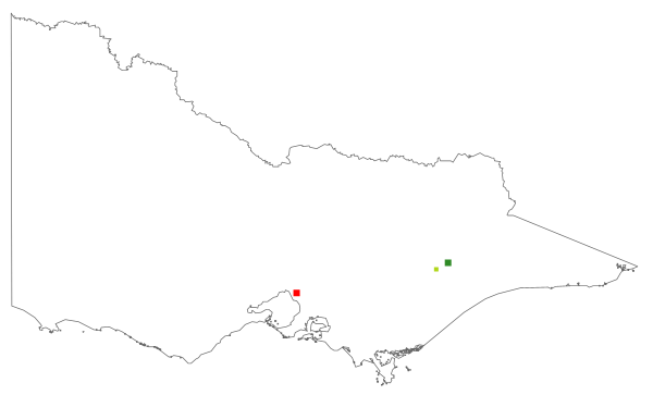 Prostanthera incana (distribution map)