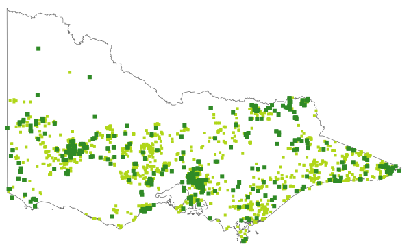 Caladenia carnea (distribution map)