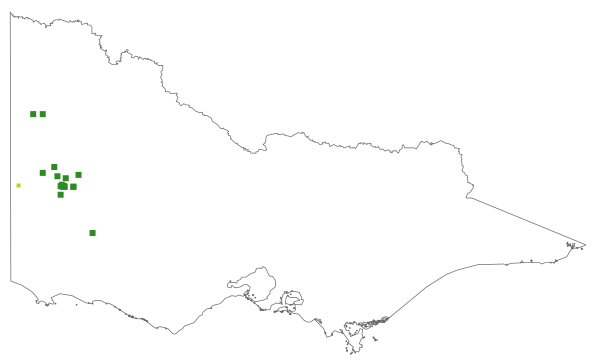 Grevillea angustiloba (distribution map)